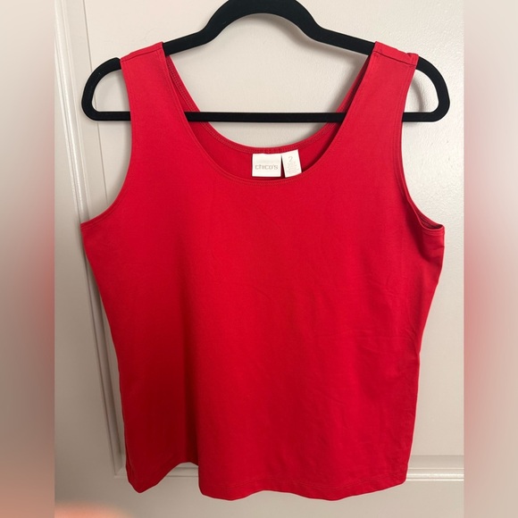 Chicos Microfiber tank Violet Red Size 2 (equivalent 12-14) - Picture 2 of 10